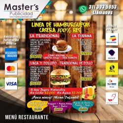 Menú para Restaurante...