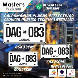 3 Calcomanías Reflectivas...