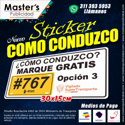Sticker Como Conduzco...
